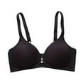 thumbnail image 3 of Bxsruta Wireless Bras for Women, Women's Large Size Thin Comfortable Breathable Push-up Adjustable Bra, Black, 3 of 4