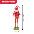 thumbnail image 2 of MasteelfCA Desktop Xmas Nutcracker Elf Nutcracker Decoration Wooden Nutcracker Puppet Decor, 2 of 7