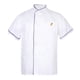 thumbnail image 1 of Uniforme de chef de manga corta, ropa de cocina de hotel, delantal, talla L costura azul, 1 of 9