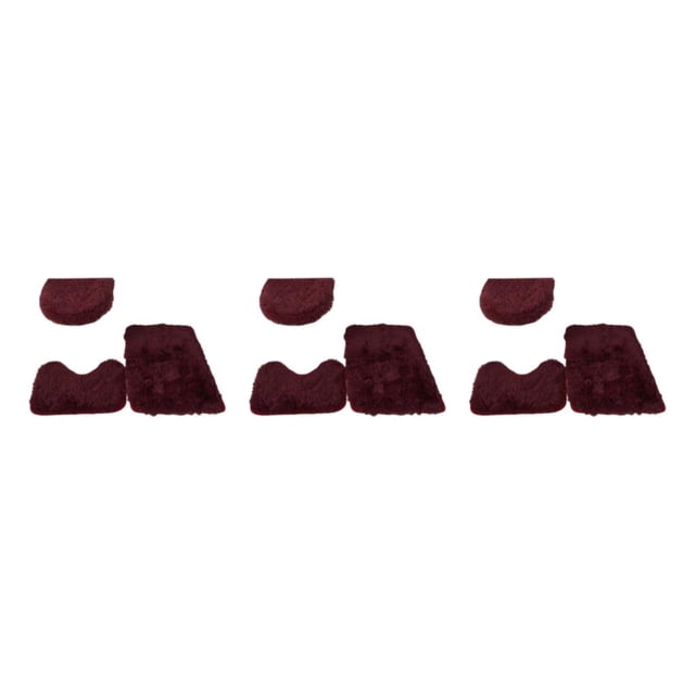 Toystoory Juego de alfombrillas de baño de 3 piezas de textura con fuerte absorción de agua para baño, alfombras que no se desprenden, color Type1 NO1