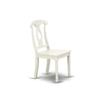 thumbnail image 3 of East West Furniture Antique 3-piece Dining Set with Napoleon Back in Linen White, 3 of 7
