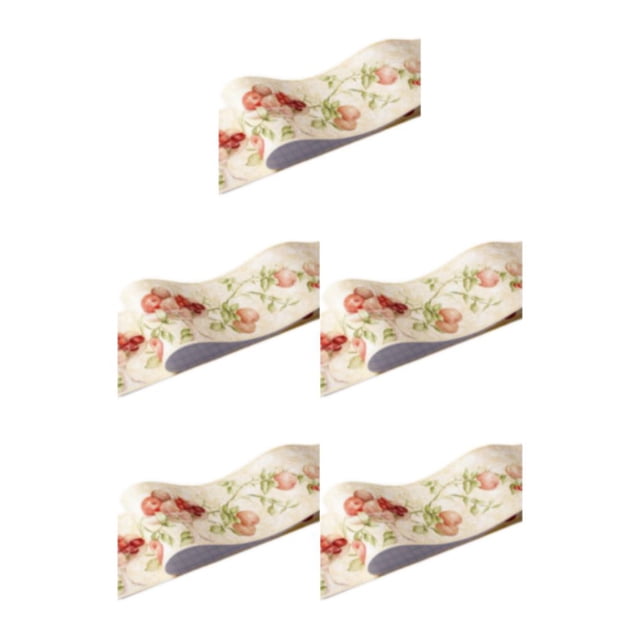 Matsuzay Línea de cintura impermeable de PVC duradera para pared, moda Retro exquisita con mano de obra exquisita, fruta amarilla Type2 NO2