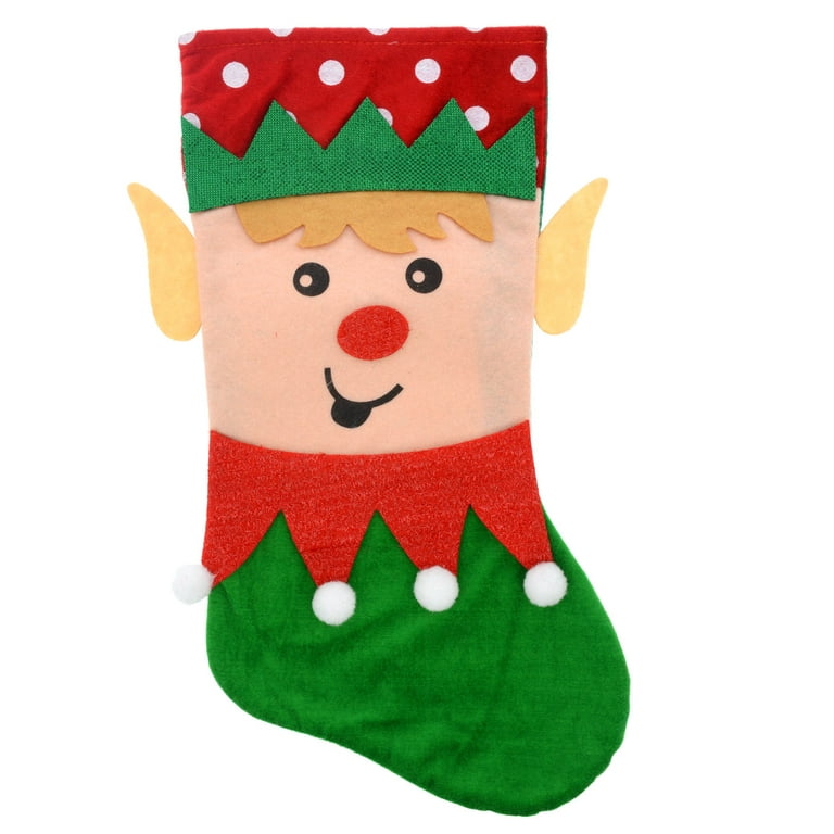 Christmas House 6 Pack (TM) Felt Christmas Character Stockings with Pom-Pom  Embellishments, 18 inch