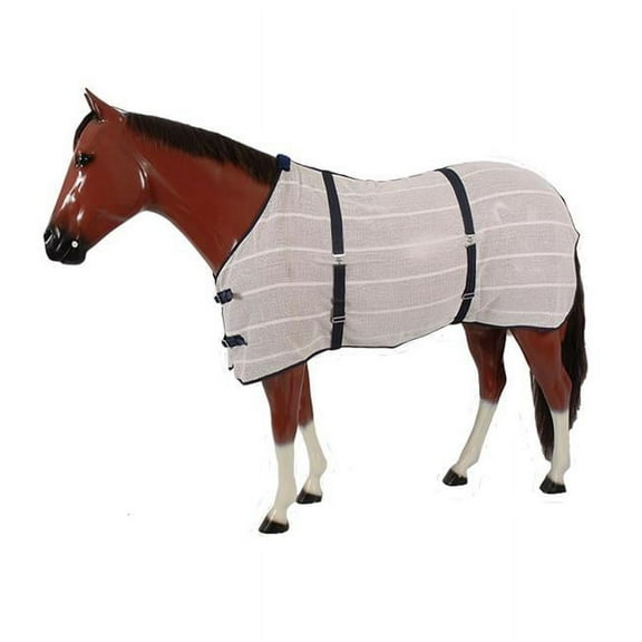 Jacks 1918-NAT-NV-70 Anti & Sweat Sheet, Natural & Navy - 70 in.