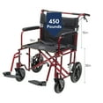 thumbnail image 6 of Drive Medical Bariatric Heavy Duty Transport Wheelchair, 6 of 6