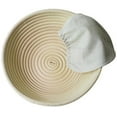 thumbnail image 2 of Monfince Round Bread Banneton Proofing Basket & Liner, Brotform Dough Rising Rattan Handmade rattan bowl with Linen Liner Cloth, 2 of 7