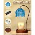 thumbnail image 3 of Funistree Blue Flower Candle Warmer Lamp with Timer, Dimmable Wax Warmer for Jar Candles, Vintage Room Decor for Women Mom Daughter, Birthday Candle Melter Gift, 3 of 7