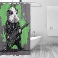 thumbnail image 2 of Rateoe Rock Guitar Guinea Pig Shower Curtain - Fancy Bathroom Shower Curtain Sets - Waterproof Shower Curtain with Hooks with 12 Plastic Hooks 72x72 Inches, 2 of 5