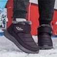 thumbnail image 4 of YOURDIARY Women Snow Boots Winter Warm Outdoor Waterproof Fabric Hiking Ankle Boots Slip-ons Purple, 4 of 7