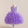 thumbnail image 4 of TAIAOJING Girls Dresses For Toddler Girls Bow Puffy Tiered Cake Dress Casual Party Gown For Ages 2-7 Years Relaxed Fit 6-7Y, 4 of 9