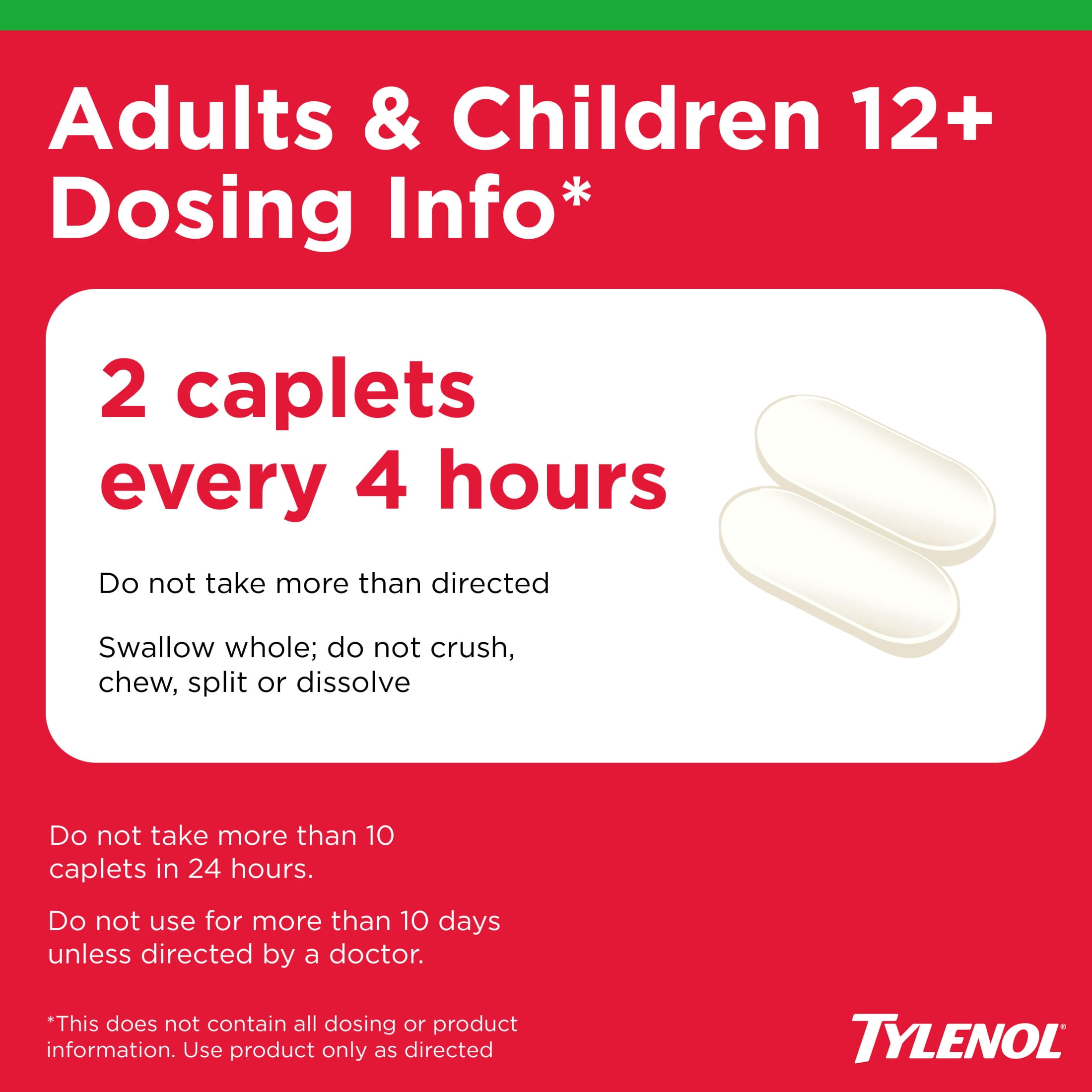 Tylenol Sinus Severe Daytime Caplets, Non-Drowsy, Pain Reliever, Decongestants for Adults, 24 Count