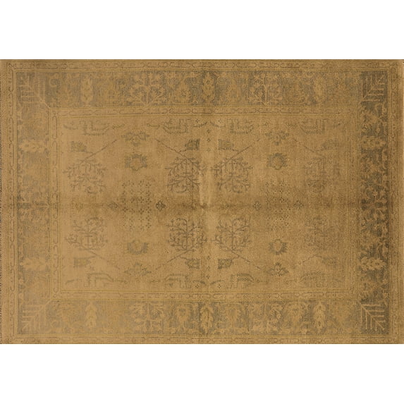 Ahgly Company Indoor Rectangle Oriental Brown Industrial Area Rugs, 8' x 10'