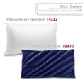thumbnail image 3 of Nestl Velvet Throw Pillow Covers Solid Rectangle Soft Decorative Pillow Cover for Sofa, 12" x 20", Royal Blue, Pack of 4, 3 of 8