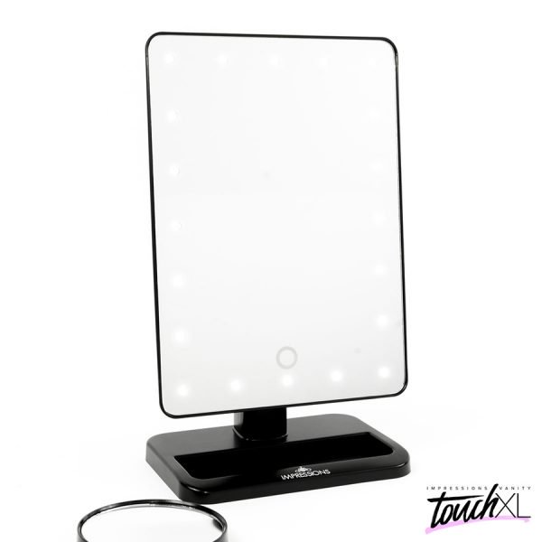 Impressions Vanity Touch Xl Dimmable Makeup Mirror W Detachable 5x In Black Walmart Com Walmart Com