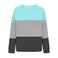 thumbnail image 3 of ZUKMRJPC Crewneck Sweatshirts Women Fashion Color Block Long Sleeve Oversized Pullover Sweater Loose Fit Comfy Fall Tops, 3 of 5