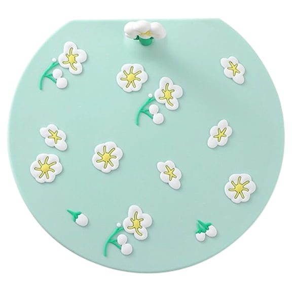 5.9 in Light Blue Silicone Drain Cover for Bathroom Kitchen and Laundry Sink