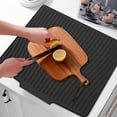 thumbnail image 4 of 2025 Silicone Dish Drying Mat for Kitchen Counter, Extra Large Dish Drying Pad, Built in Drain Kitchen Drying Mat, Heat & Water Resistant Silicone Dish Drying Mats, 4 of 7