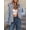 Black Faux Fur Jean Outerwear, variant on Women's Denim Jacket Sherpa Fleece Lined Coats Faux Fur Warm Jean Jean Trucker Outerwear