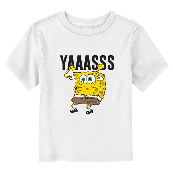 Toddler's SpongeBob SquarePants Excited Sponge Graphic Tee White 4T