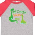 thumbnail image 4 of Inktastic My Cousin Loves Me Dinosaur Boys or Girls Toddler T-Shirt, 4 of 5