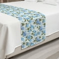 thumbnail image 2 of Flower Bed Runner, Hydrangea Flowers over Soft Background Wedding Bridal Design, Decorative Accent Bedding Scarf for Hotels Homes and Guestrooms, Queen, Pale Blue Reseda Green, by Ambesonne, 2 of 2