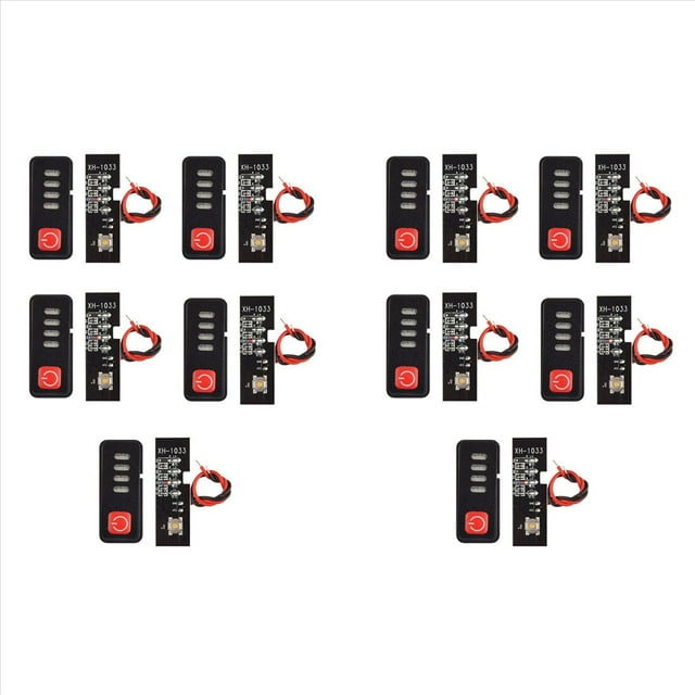 10Conjunto Indicador LED de Batería para Taladro Eléctrico, Herramienta Visual para Baterías de Litio para de 18 V/101 V con Capacidad 18650.