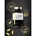 thumbnail image 5 of Pumpkin Seed Oil | 3000 mg | 200 Softgels | Cold Pressed | by Carlyle, 5 of 7