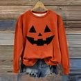 thumbnail image 3 of cocolona Womens Halloween Graphic Sweatshirts Fall Winter Long Sleeve Crewneck Shirts Fashion Casual Loose Tops Hallowee Gifts, 3 of 3