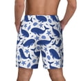 thumbnail image 2 of Lsque Mens Swim Trunks Whale Pattern - Bathing Suit Compression Liner - Beach Swim Shorts Swimwear - (S-3XL) - Stretch Quick Dry -Medium, 2 of 9