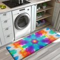 thumbnail image 3 of Colorful Rainbow Tie Dye Spiral Pattern Kitchen Rug Mat,Kitchen Runner Rugs Non Skid Washable,Decorative Kitchen Floor Mats for Kitchen,Sink,Laundry,17"x47.2", 3 of 7