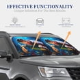thumbnail image 4 of Daiia Ice Blue Ocean Sea Turtle 2PCS Car Windshield Sun Shade, Foldable Sun Shield for Car Front Window, Auto Sun Blocker Visor Protector Universal for Truck SUV Pickup-Large, 4 of 7