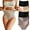 4Pack A, variant on Finetoo 4 Pack High Waisted Underwear for Women Tummy Control Panties High Rise Body Shaper Brief Nylon Seamless Bikini Panty for Ladies S-XL