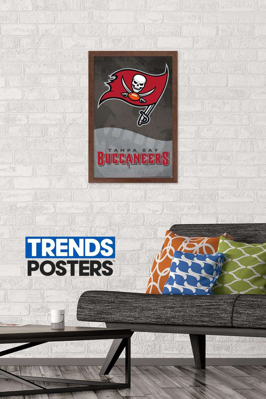 NFL Tampa Bay Buccaneers - Logo 20 Wall Poster, 14.725" x 22.375", Framed