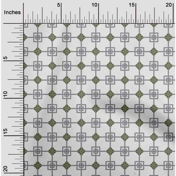 oneOone Viscose Jersey Fabric Square & Triangle Geometric Print Sewing Fabric BTY 60 Inch Wide