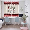 thumbnail image 4 of Red Gnomes Christmas Kitchen Curtains Window Panels, Xmas Tree Snowflake Gifts Rustic Plaid Insulated Window Treatment Curtain, Grommet Curtains for Bedroom/Living Room/Bathroom, 2 Piece 52"Wx63"L, 4 of 8