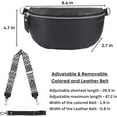 thumbnail image 7 of Leather Waist Belt Bag with 2 Detachable Straps, Stylish Unisex Crossbody Hip Pack for Travel, Italien Handcrafted Fanny Pack in 8 Colors, 7 of 7