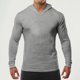thumbnail image 2 of Sudadera con capucha deportiva de moda para hombre: sudadera de entrenamiento de color liso, mezcla de algodón, transpirable, corte ajustado, para el gimnasio, correr y ocasiones informales, 2 of 6