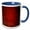 Blue/White, variant on 3drose, Image of Gold Glitter Look Rains down on Red, 11oz Two-tone Red Mug
