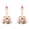 thumbnail image 4 of 1 ct Lever-Back Drop Dangle Earrings for Women | 5.0mm Round Cut Yellow Moissanite | 18K Rose Gold, 4 of 5