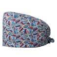 thumbnail image 3 of Fgnfyis Cute Patterned Cap for Doctors and Beauty Adjustable and Comfortable Design Blue, 3 of 3