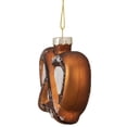 thumbnail image 4 of Northlight 2.75" Bronze and White Holiday Collections Salted Pretzel Glass Christmas Ornament, 4 of 4