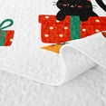 thumbnail image 5 of Erosebridal Christmas Cats Twin Quilt Set 2 Pieces,Merry Holiday Twin Coverlet Set,Multi,1 Bedspread and 1 Pillowcase, 5 of 7