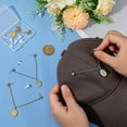 thumbnail image 3 of 4 cadenas para gorras de béisbol de 12,5 cm de largo, 4 estilos, doradas/plateadas, con colgante ovalado, de acero inoxidable 304. Accesorios para gorras de camionero., 3 of 6