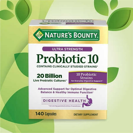 Nature's Bounty Ultra Strength Probiotic 10, 140 Capsules | Walmart Canada