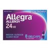 Allegra Adult 24-Hour Allergy Relief Gelcaps, Non-Drowsy Indoor and Outdoor Allergy Medicine, 180 mg Fexofenadine HCI Antihistamine Pill, 60-Count