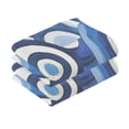 thumbnail image 2 of Abstract Blue Circular Pattern Set of 2 Pure Cotton Towels, 16'' x 28'', Highly Absorbent and Soft, 2 of 8