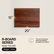 John Boos R-Board Reversible Wood Cutting Board, 20 x 15 x 1 1/2, Walnut