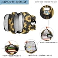 thumbnail image 3 of FORMRS School Backpack 17" Student Travel Bag with Laptop Compartment, Black Sunflower Pattern, 3 of 7
