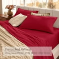 thumbnail image 4 of Bare Home Organic Flannel Sheet Set - 100% Organic Cotton - Deep Pocket - 4-Pieces - Queen, Red, 4 of 10