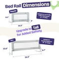 thumbnail image 3 of ComfyBumpy Toddler Bed Rail Guard, 35.5" x 19.5" Regular Swing Down Rail for Kids Beds, Gray, 1 pack, 3 of 10